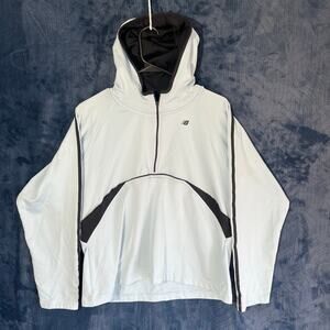 Vintage Newbalance Babyblue Running Pullover Hoodie Womans Size Large